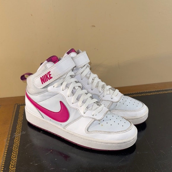 Nike Other - Nike Court Borough Mid 2 White Sangria Pink CD7782-006 Gradeschool Girl Size 6Y